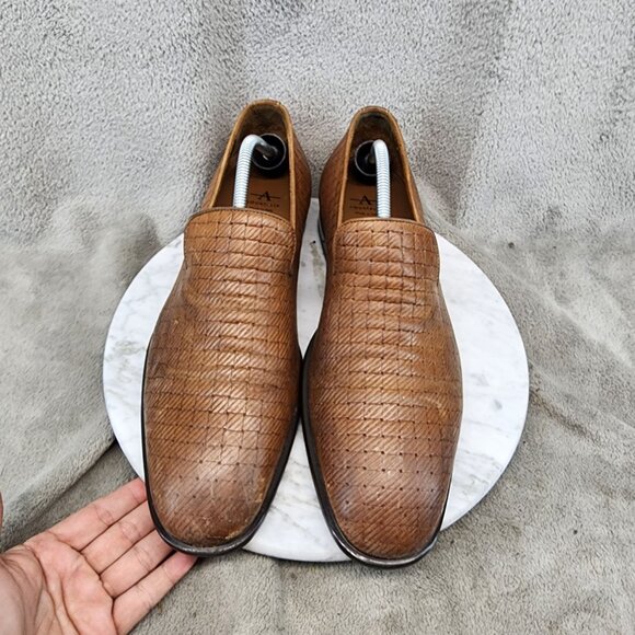 Aquatalia Shoes Mens Size 10 Brown Leather Loafer *Read* main image 10